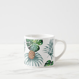 Ananas-Tropen-Wasserfarben-Dschungel-Palm-Muster Espressotasse
