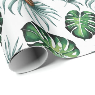 Ananas-Tropen-Wasserfarben-Dschungel-Palm-Muster Geschenkpapier