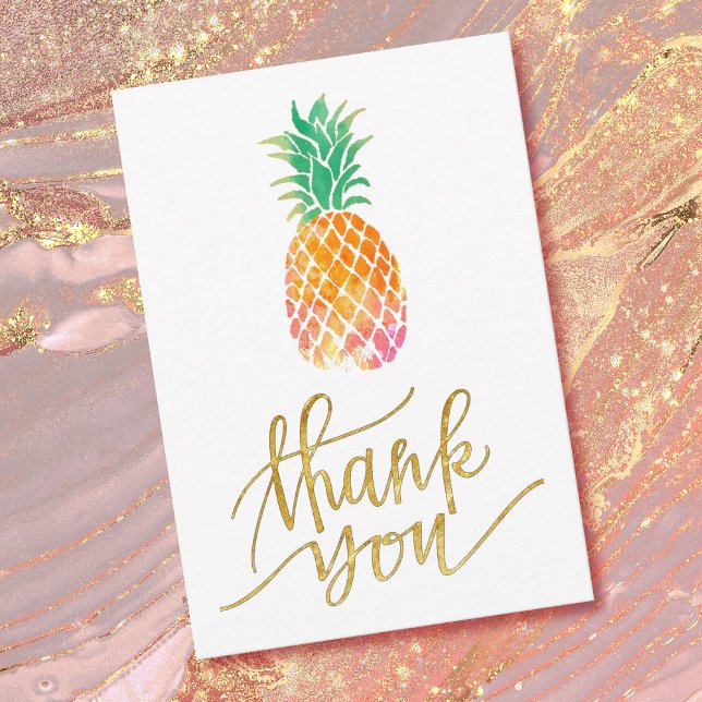 ananas tropical aquarelle merci (Créateur téléchargé)
