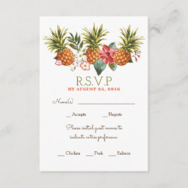 Ananas Tropical Beach Hochzeit uAwg RSVP Karte