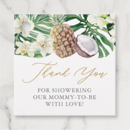 Ananas Tropical Blätter Kinderdusche Danke Geschenkanhänger