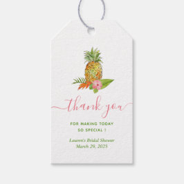 Ananas Tropical Brautparty Danke Geschenkanhänger