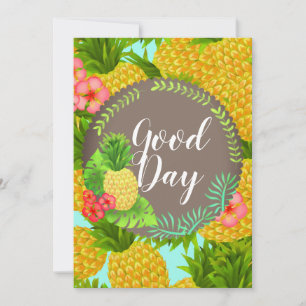Ananas Tropical. Personnalisé. Invitation