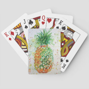 Ananas Tropical Watercolor Playing Cards Set Spielkarten