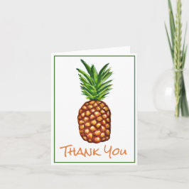 Ananas Tropical Watercolor Vielen Dank Dankeskarte