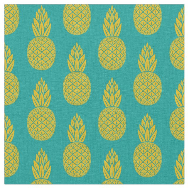 Ananas-tropische Frucht Stoff (Nahaufnahme)