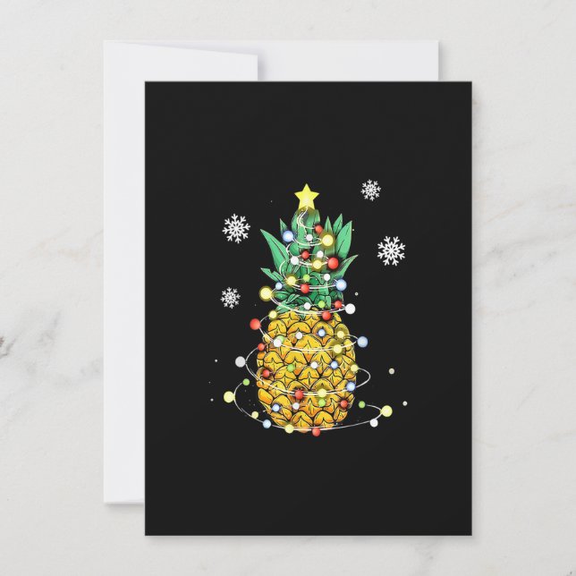 Ananas Tropische Früchte Ananas Weihnachtsligh Einladung (Vorderseite)