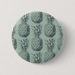 Ananas, tropische Fruchtmuster Button