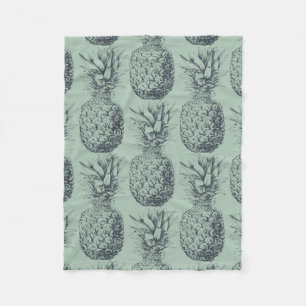 Ananas, tropische Fruchtmuster Fleecedecke
