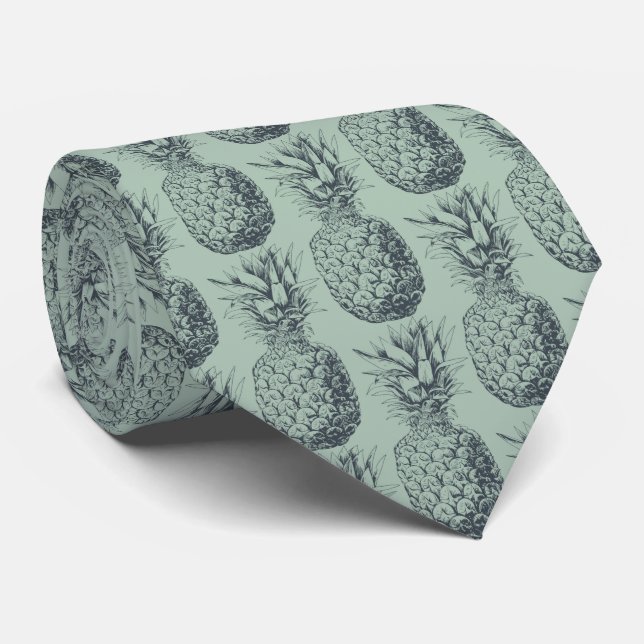 Ananas, tropische Fruchtmuster Krawatte (Gerollt)