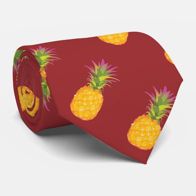Ananas - tropische Krawatte (Gerollt)