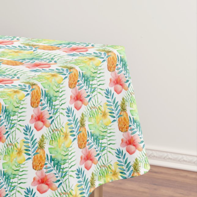 Ananas, tropischer Hibiskus Tischdecke (Beispiel)