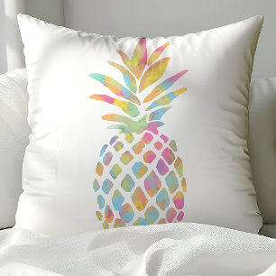 Ananas, tropischer Regenbogen Kissen