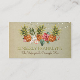 Ananas tropischer Strand Sommer Party Palmen Visitenkarte
