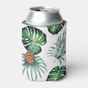 Ananas-Tropisches-Aquarell-Dschungel-Palm-Muster Dosenkühler