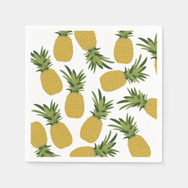 Ananas tropisches Fruchtdesign Serviette (Vorderseite)