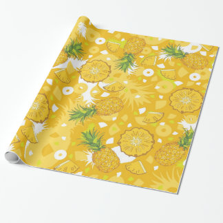 Ananas - tropisches gelbes Packpapier
