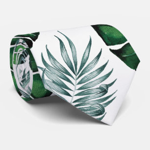 Ananas Tropisches Obst- und Blatt-Wasserfarbenmust Krawatte