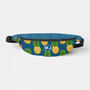 Ananas Türkis Blue Bauchtasche