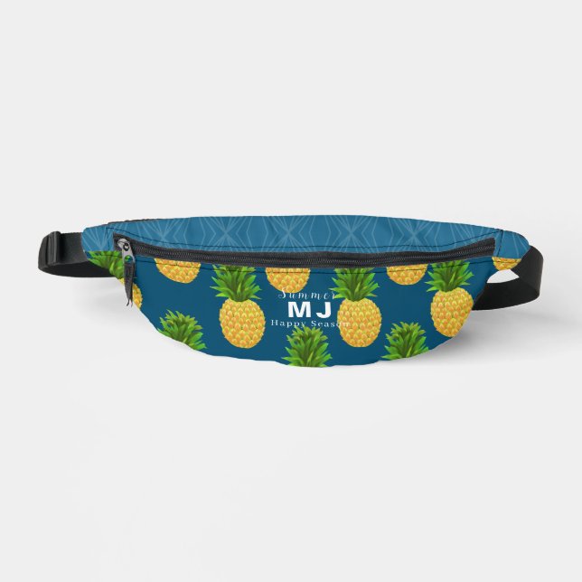 Ananas Türkis Blue Bauchtasche (Vorderseite)