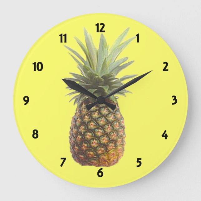 Ananas-Uhr Große Wanduhr (Vorderseite)