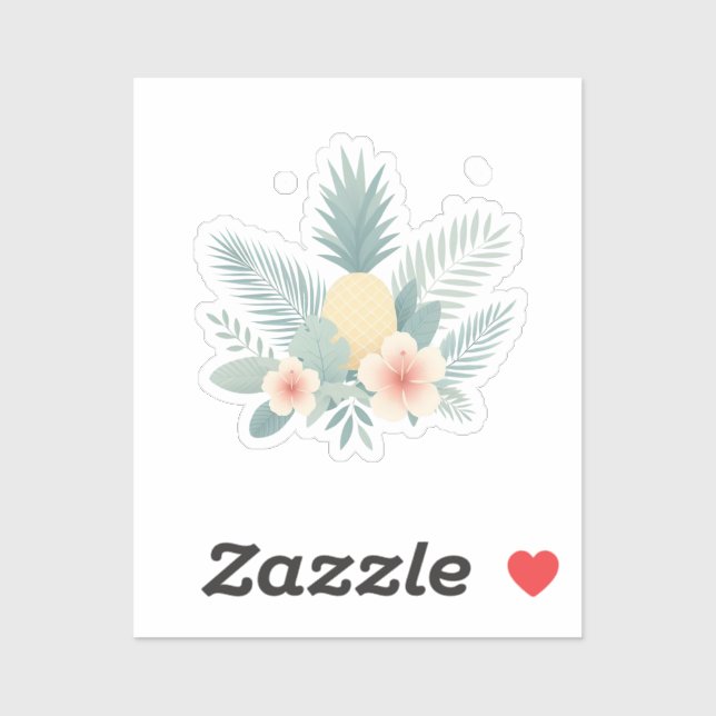 Ananas und Hawaii Aufkleber (Blatt)