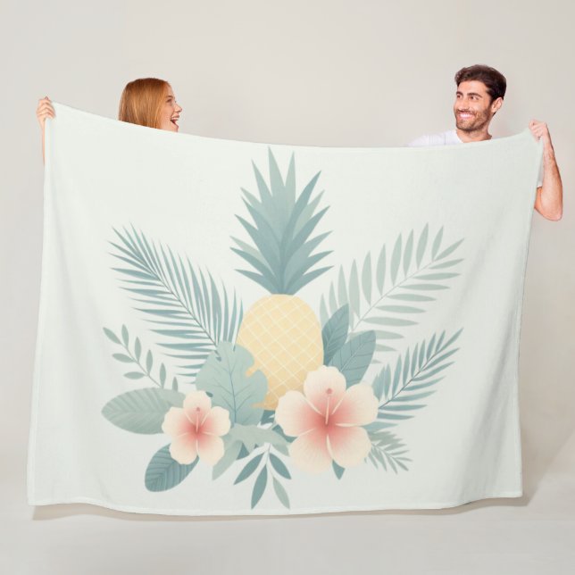 Ananas und Hawaii Fleecedecke (Beispiel)