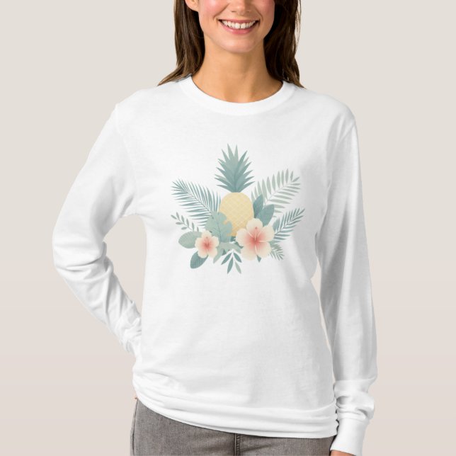 Ananas und Hawaii T-Shirt (Vorderseite)