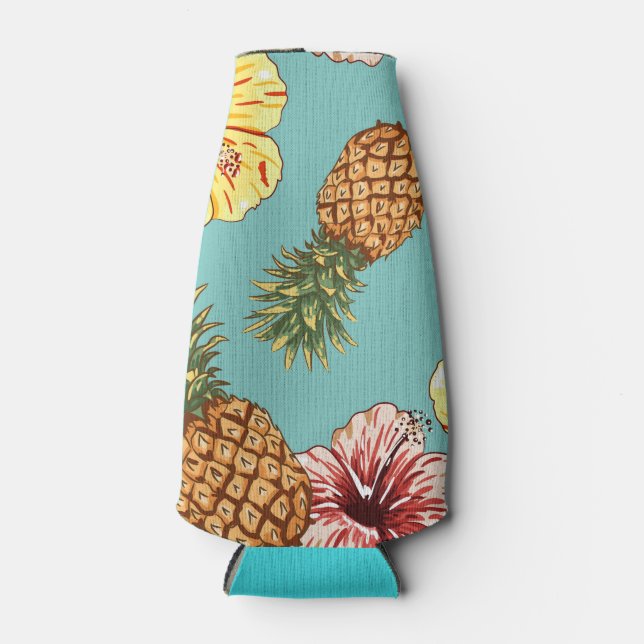 Ananas und Hibiskus Flaschenkühler (Vorderseite)