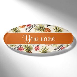 Ananas und Hibiskus Namenschild
