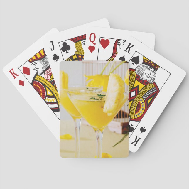 Ananas- und Ingwer-Fresca-Cocktail Spielkarten (Rückseite)