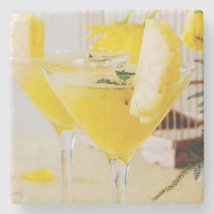 Ananas und Ingwer Fresca Cocktail Steinuntersetzer