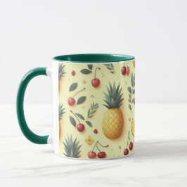 Ananas und Kirschen Tasse