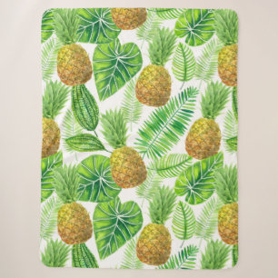 Ananas und tropische Blätter Sherpadecke