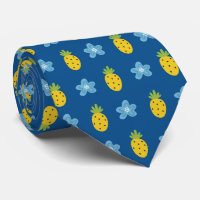 Ananas und tropisches blaues Muster