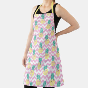 Ananas und Zickzack Schürze