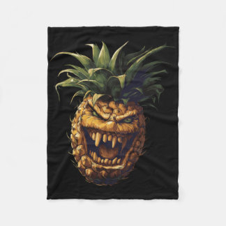 Ananas-Vampir-Aufkleber Fleecedecke