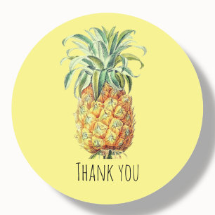 Ananas Vielen Dank für den klassischen Rundaufkleb Runder Aufkleber