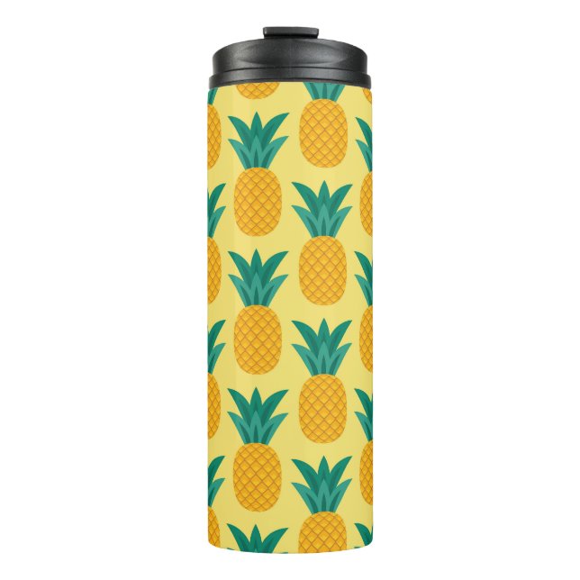 Ananas Vintag: Fruchtbares Muster Delight. Thermosbecher (Vorderseite)