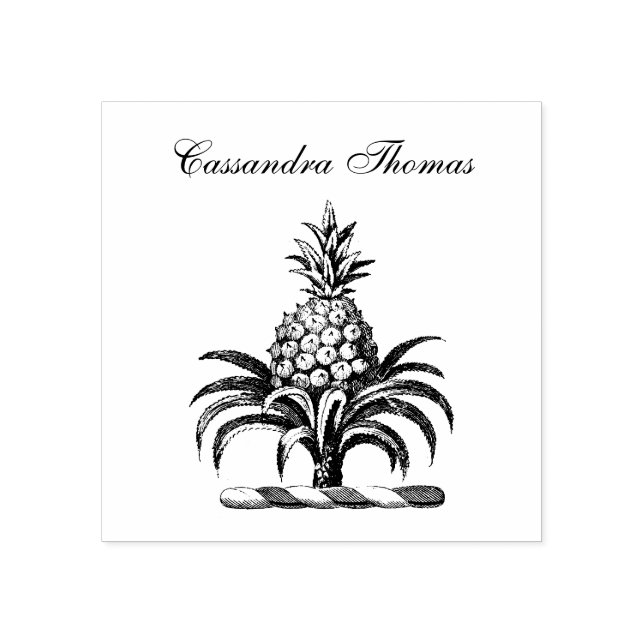 Ananas-Vorbote des Wappen Gummistempel (Prägung)
