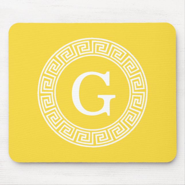 Ananas, was für ein erstes Monogramm des griechisc Mousepad (Vorne)