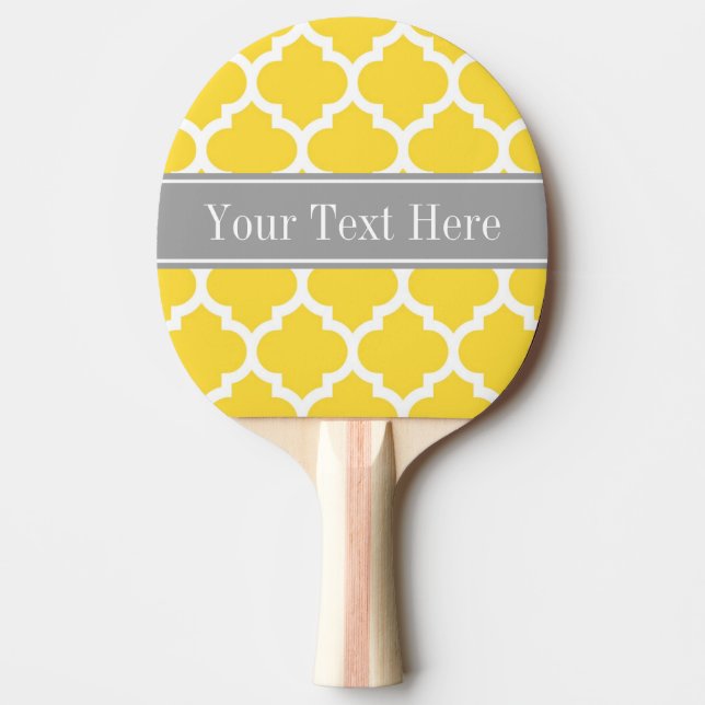 Ananas, was marokkanisch #5 Dk Gray Name Monogram Tischtennis Schläger (Vorderseite)
