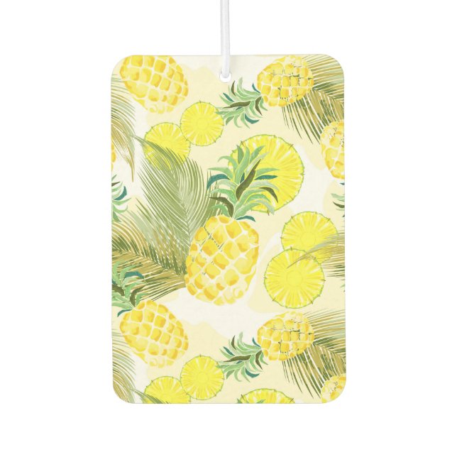 Ananas Wasserfarbe Frische Sommermuster Autolufterfrischer (Vorderseite)