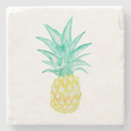 Ananas Wasserfarbener Marmor Stone Untersetzer