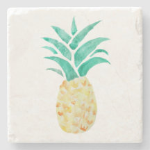 Ananas Wasserfarbener Marmor Stone Untersetzer
