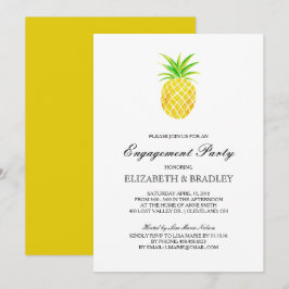 Ananas Watercolor Tropical Engagement Party Einladung