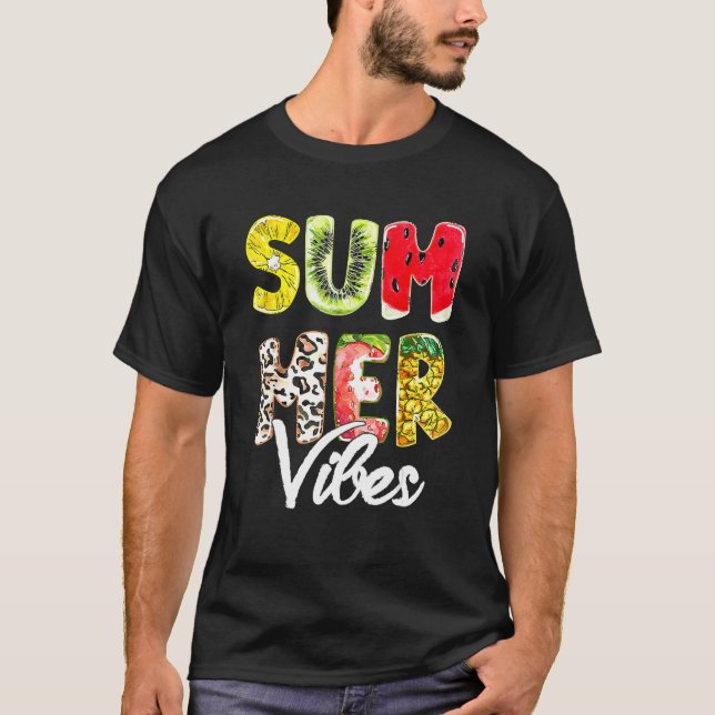 Ananas Watermelon Summer Vibes Family Trip Matc T-Shirt (Vorderseite)