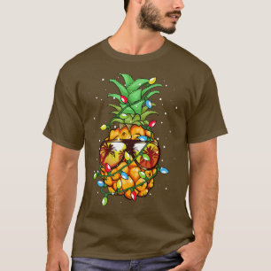 Ananas Weihnachten tragen Sonnenbrille Leuchten fü T-Shirt