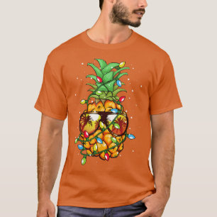 Ananas Weihnachten tragen Sonnenbrille Leuchten fü T-Shirt