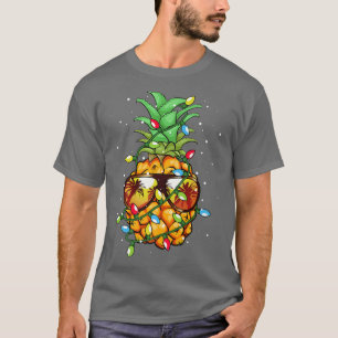 Ananas Weihnachten tragen Sonnenbrille Leuchten fü T-Shirt